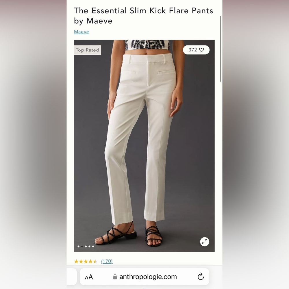 The Essential Slim Kick Flare Pants by Maeve
